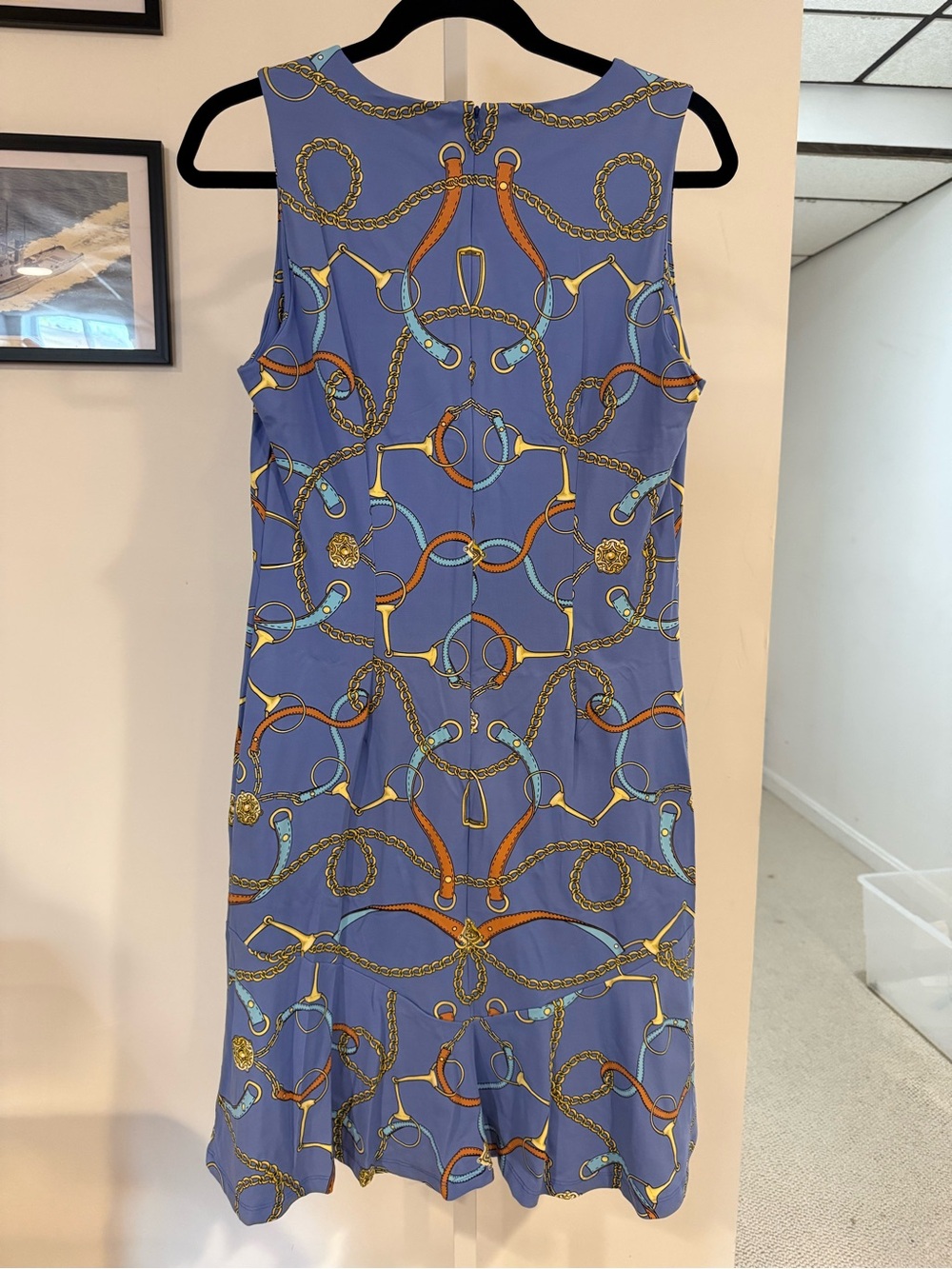 J. McLaughlin Lavender Chain-Print Midi Dress - Picture 3 of 3